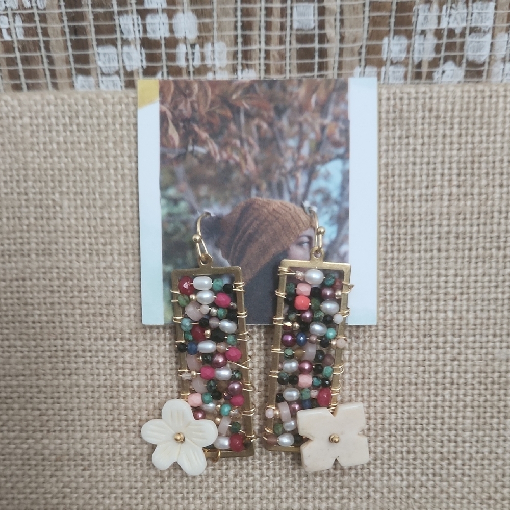 NWT Handmade Beaded Earrings